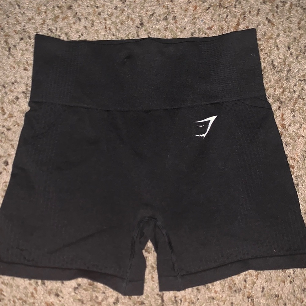 Gymshark Vital Seamless Shorts - Black Marl Size Small
